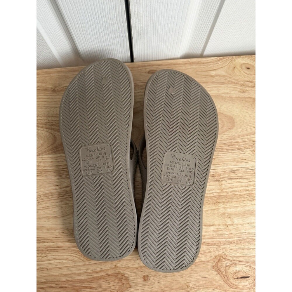 ARCHIES Taupe Arch Support Flip Flops Unisex Men 10 Women's 11 - Picture 5 of 7